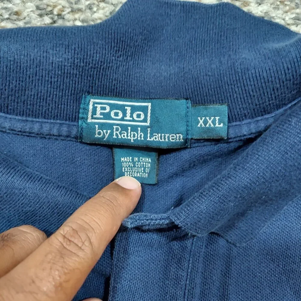 Polo Ralph Lauren Men's XXL Blue Label 3 Red Polo Players Pony Horses